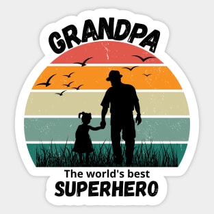 Grandpa the world's best superhero Sticker